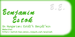 benjamin estok business card